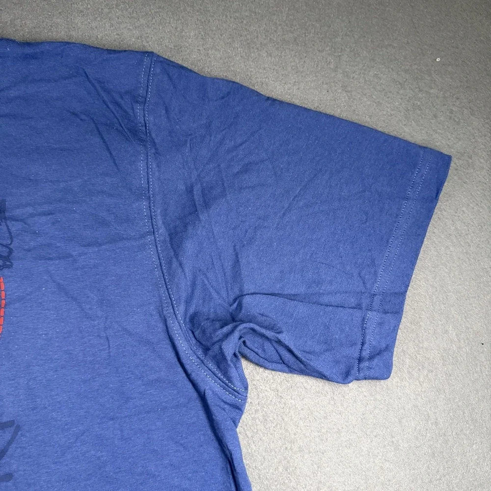 Carhartt T-Shirt Mens Large Blue Built To Last Pocket Work Graphic‎ Tee USA
